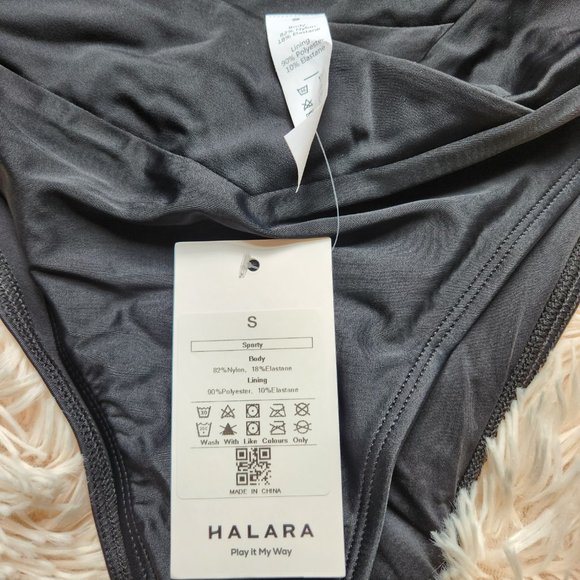 HALARA Black Crossover Bikini Bottom Swimsuit - Size S - Picture 4 of 6